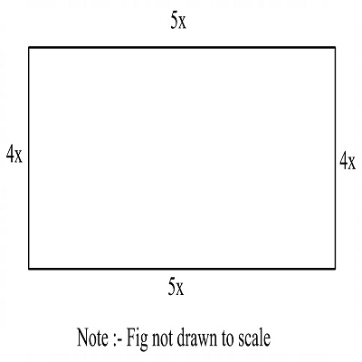Rectangle with sides in ratio 4 to 5