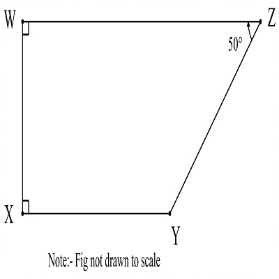 Quadrilateral WXYZ with labeled angles